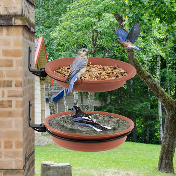 Hummingbird Drinker Hummingbird matningsbrickor Hängande kolibrimatare för utvändig vikbar 90° fågelvattenmatare
