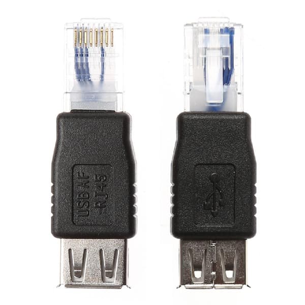 2st USB Typ A Hona Till Ethernet Internet RJ45 Hane Connector Converter Adapte