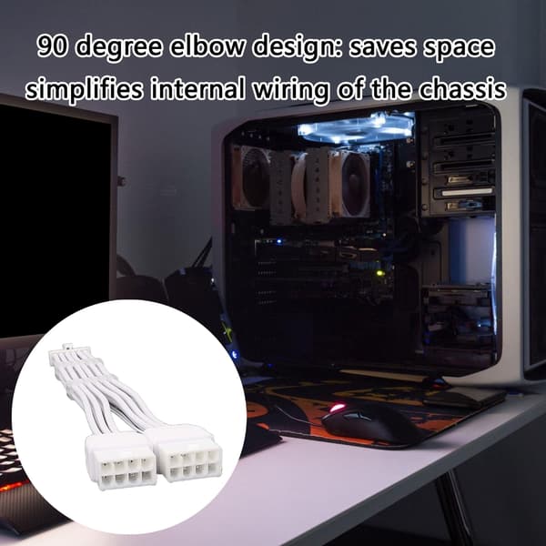 PCIE5.0 16-benet han til 2X8-benet hun GPU-kabel med 2 kamme til pæne opsætninger