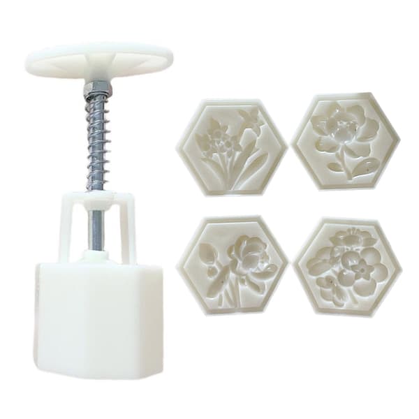 Midhöstmånen form DIY Hand Press Cookie Dessert Cutter Cookie Stämplar