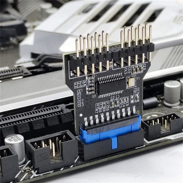 Desktop USB2.0 19Pin til To USB2.0 9Pin Header Adapter til Integration