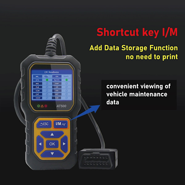 Automotive Kode Leser Full System Diagnostisk Verktøy OBDII & EOBD Kode Skanner