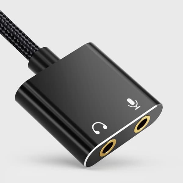 USB til 3,5 mm lydadapter Eksternt lydkort til hovedtelefon USB-lydkort