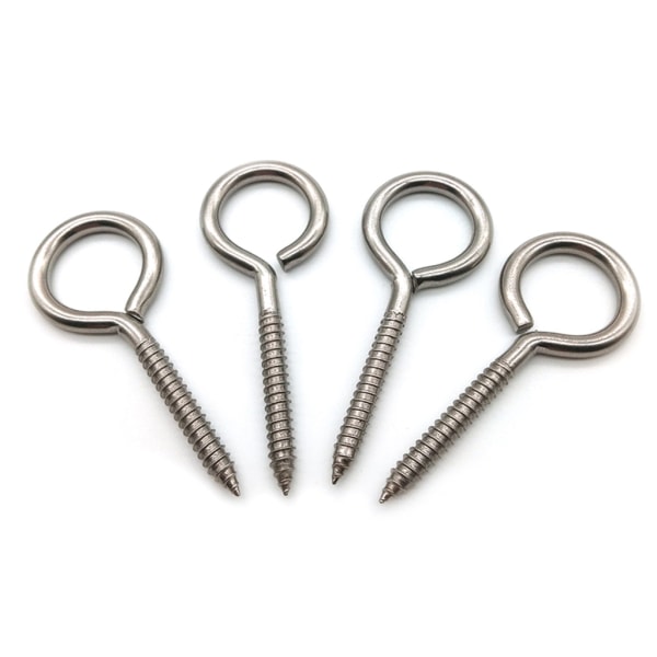 20 ST M3/M4/M5 ögonformade ringkrokar Metallkoppkrokar Rostfritt stål Skruvögonkrokar ​Hushållsgängad set M3x40