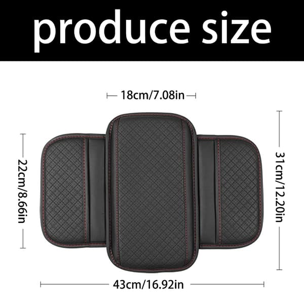 Bil Interiør Armlene Heveputer Slitesterke Skinnputer Pad Black