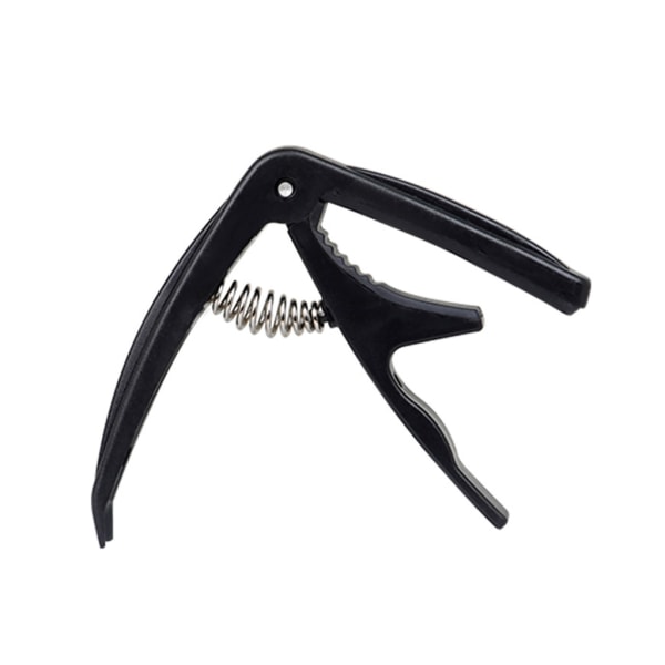 Plastgitarr Capo Lätt att använda Lämplig för 6-strängad akustisk klassisk elektrisk gitarr Capo Clip Gitarrtillbehör Black