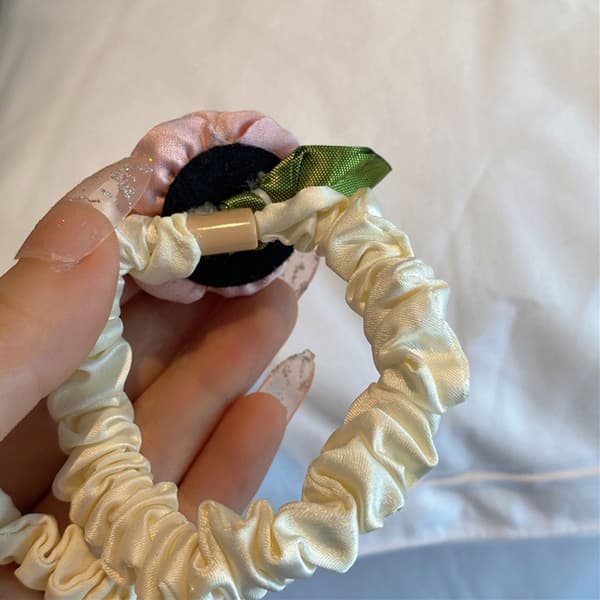 Elastiske Vintage Hårstrikker Kvinner Blomster Hårbånd Bryllupsfest Hodeplagg 紫色