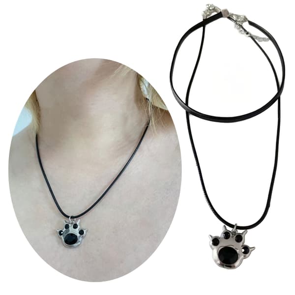 Gotisk sort reb bjørneklo vedhæng choker halskæde til kvinder elegante smykker