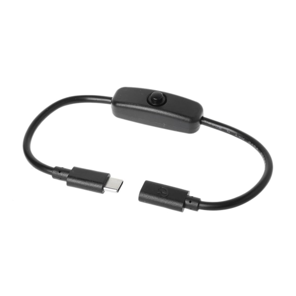 Type-c USB C Hann til Hunn Hurtiglading Dataforlenger Skjøteledning med Bryter for Mobiltelefoner og Nettbrett