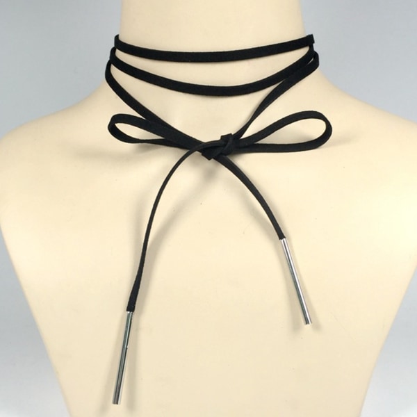 Korea Long Rope Halsband Dam Choker Gothic Style Streetwear Goth Velvet Smycken Steampunk-krage För Girl Chocker null - A