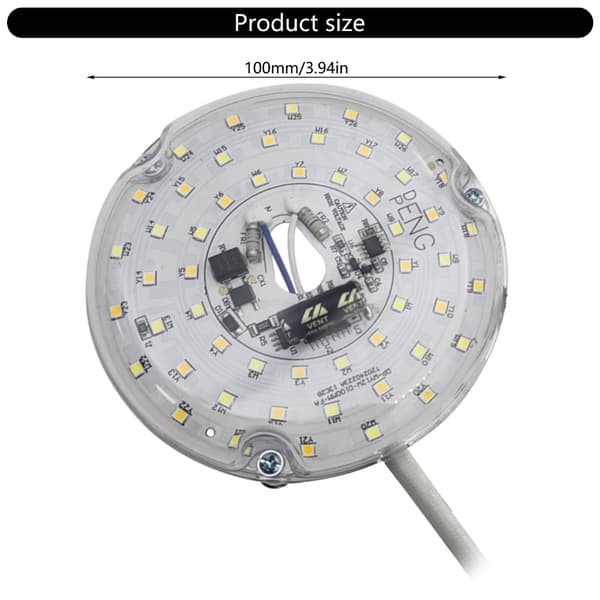 15W 110V Loftarmatur Reform Sæt Nem Installation LED Ventilator Lys Sæt
