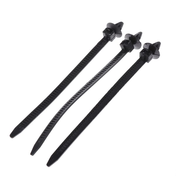 30 stk. Nylon Sort Bil Auto Kabelrem Push Mount Wire Tie Holder Clip Klemme