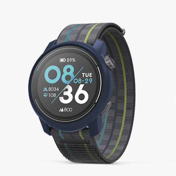 För Coros Pace 3- watch Skyddsfodral Lättvikts anti-scratch hårt hölje Skyddsskal Stötsäkert PC- case cover Midnight blue