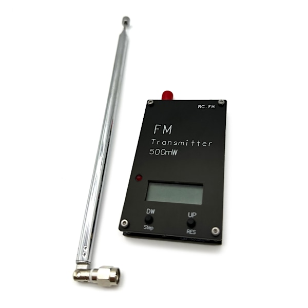 FM-lähetin 500mW 88-108MHz FM-lähetin Type C -portti 320 Lähetystaajuutta muistitoiminnolla Stereo-sisääntulo
