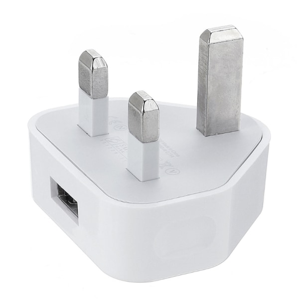 UK Type-C USB-laddare 5V1A Vägg 3-stifts Strömkontakt UK Reseadapter Ersättning för Mobiltelefoner