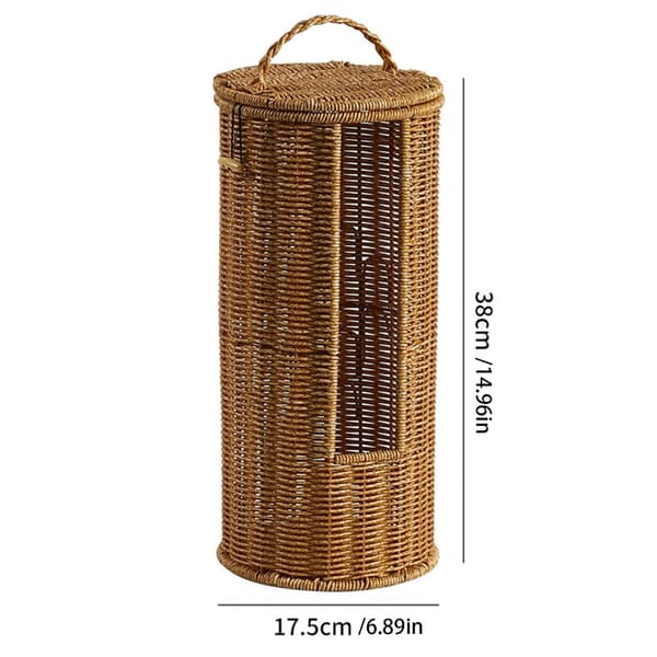 Flerbruks Baderom Oppbevaringskurv Håndvevd Tissue Holder Organizer