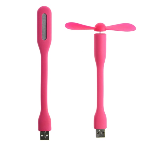 USB-fläkt Flexibel Portabel Minifläkt USB 5V-fläkt med USB LED-lampa För Powerbank Notebook Dator Sommargadget