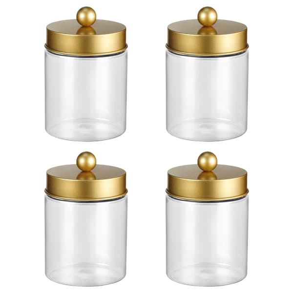 Plastbeholder for bomullspinner og piller, reisevennlig design