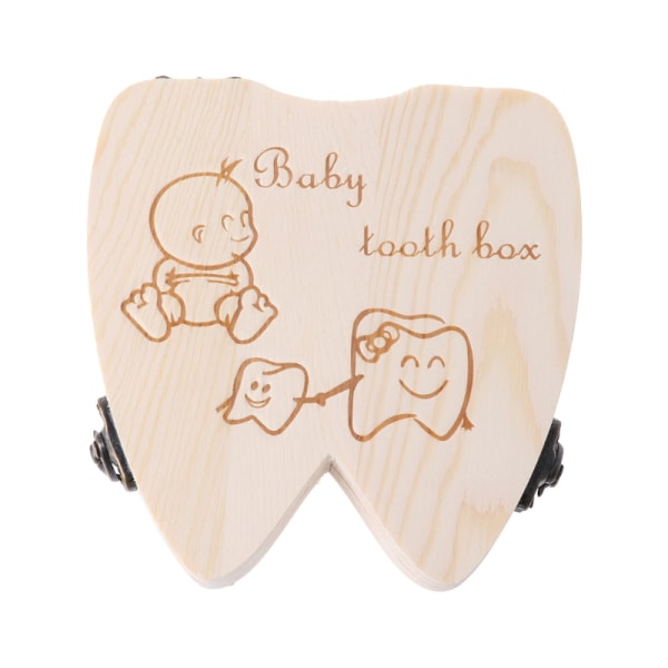 for Creative Baby Tandfe Æske til Mistede Tænder Drenge Baby Shower & Fødselsdagsgave Smuk Tandholder Træ Organizer