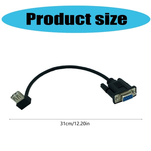 USB 2.0 A Hunn Til RS232 DB9 Hunn Seriell Kabeladapter Konvertere 25cm