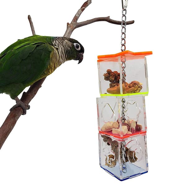 Akryl Bird Water Dispenser Papegoja Waterer Feeder Cups Bird Drinker Container