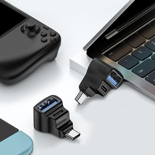 Typ C till Typ C USB Splitter Adapter 8K Display och 100WPD Snabbladdning