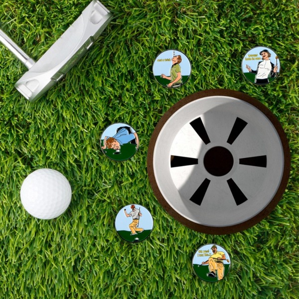 Golfbollsmarkörer för män kvinnor, avtagbar fästes enkelt på golfhatt, golfbollsmarkör med standard magnetisk hattklämma 1