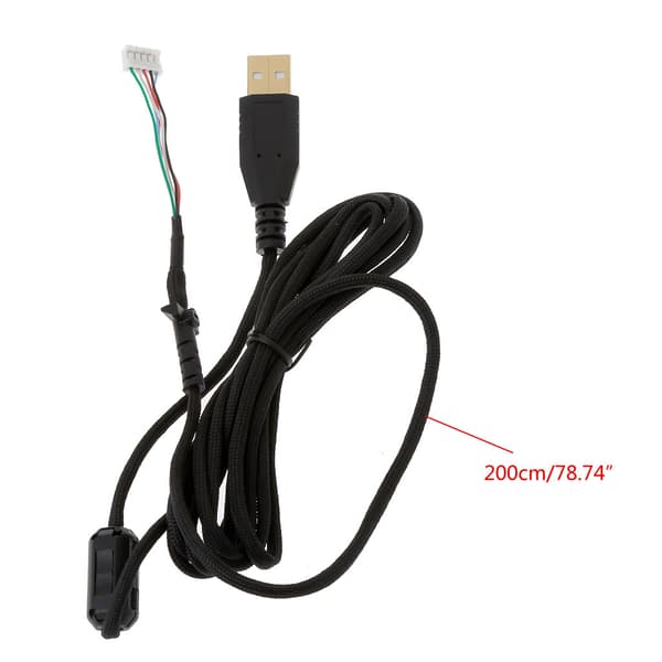 Holdbar nylonflettet USB-musekabeludskiftningsledning til G102