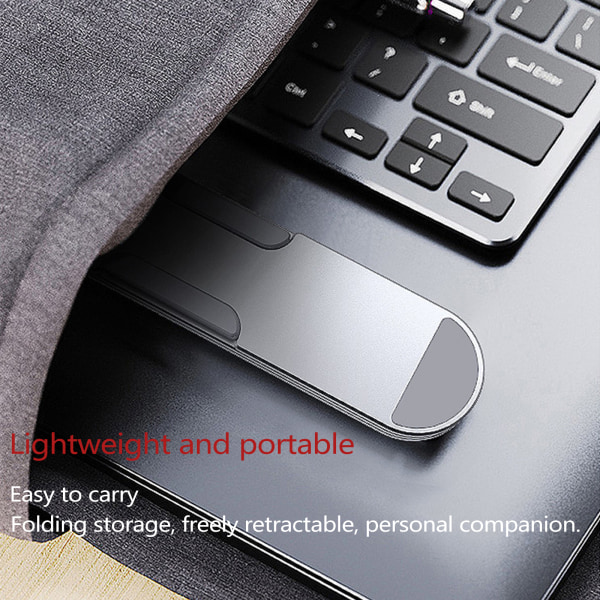Ergonomiskt bärbar stativ i aluminiumlegering Dator Bärbar bärbar dator Riser Hållare Desktop Notebook Kylhållare för 11-15'' surfplatta Dark gray