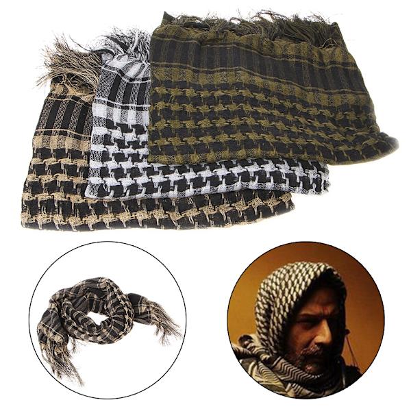 Military Keffiyeh Arab Scarf Jakt Cykelsjal för Head Wrap Army Camo Mud Color