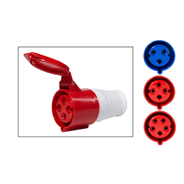 Industriell hane och hona Stickkontakt Låsande stickkontakt Elektrisk power Stark elektrisk ledningsförmåga Active socket 5 core 32A