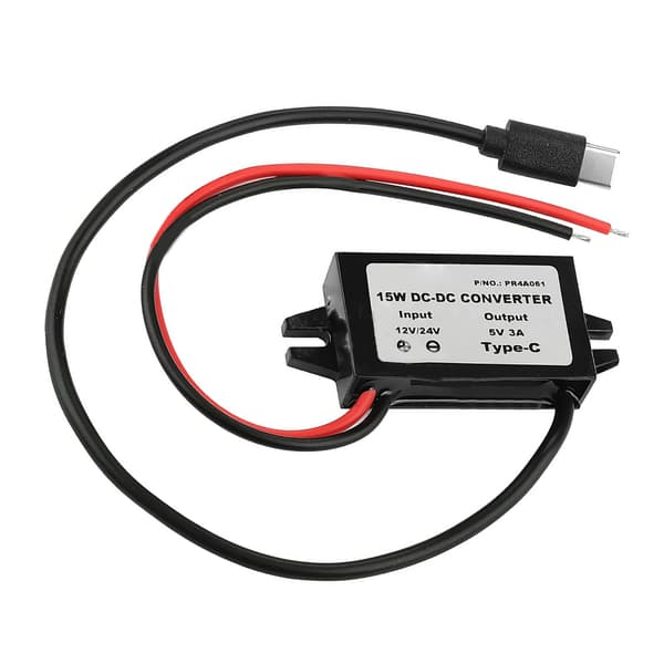 5A USB C spændingsregulator pålidelig 15W USB C strømforsyning til køretøjer lastbiler