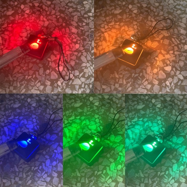 Bärbar Switch Tester Kit Mekaniska tangentbordsbrytare Test Nyckelring Leksak RGB LED Gaming Tangentbord Skafttest Black