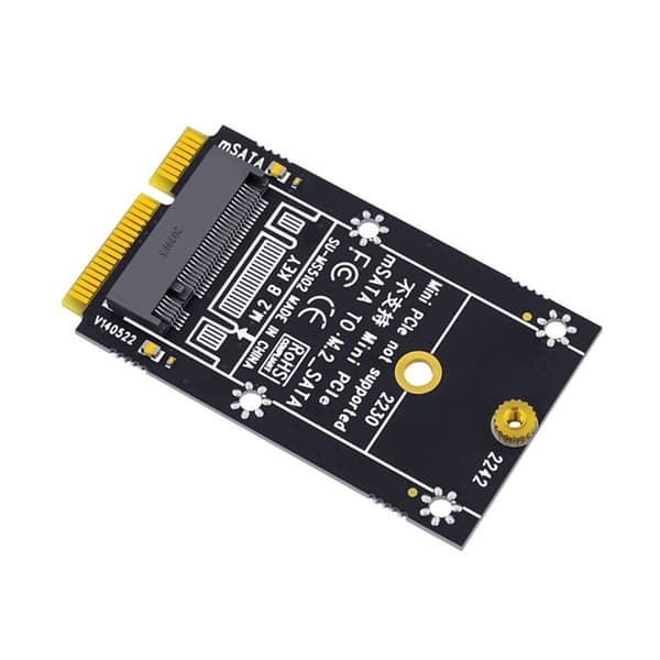 MSATA - M.2 SATA -sovitinlaajennuskortti, tukee SSD 2230 2242 6 Gbps nopea