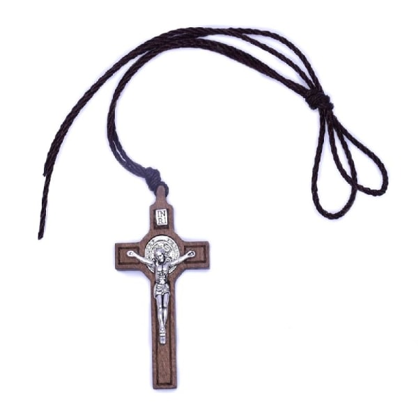 Retro Jesus för Cross Halsband Hänge Berlock Gåvor Prydnad Tillbehör för män Kvinnor Katolska Religiösa smycken