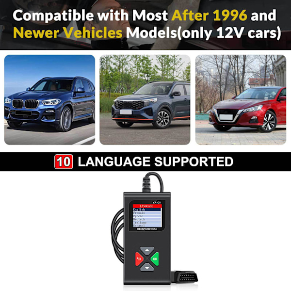 Fordonsdiagnostikscanner Automotive Check Engine Light Felanalysator