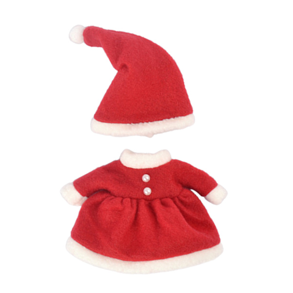Jul 16cm Udklædningskostume Sæt Nederdel Hovedbeklædning Dekor Tilbehør til Julefestival Fest Baby Piger Gave