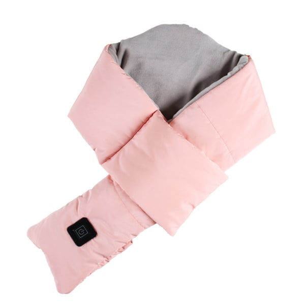 Vinterscarf Uppvärmd Neck Wrap Uppladdningsbara varma mjuka halsdukar för män och kvinnor Pink