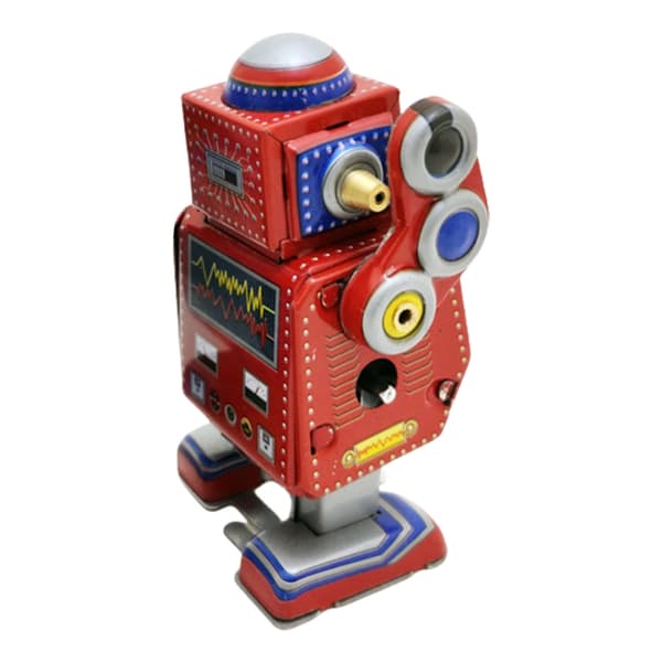Optræksrobot Jernmodel Figur Mekanisk Robotmodel til Kontor Hjem Dekorationer
