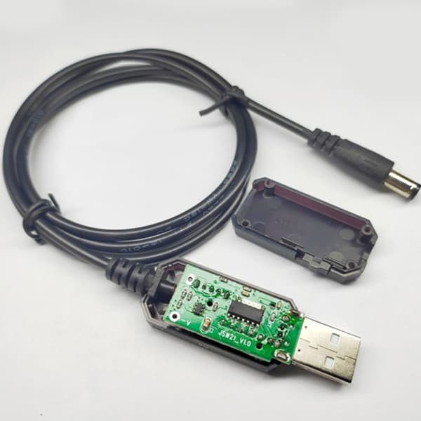 Digital Spændingsindikator Kabel USB 5V til 9V12V Justerbar DC3.5X1.35mm Strøm