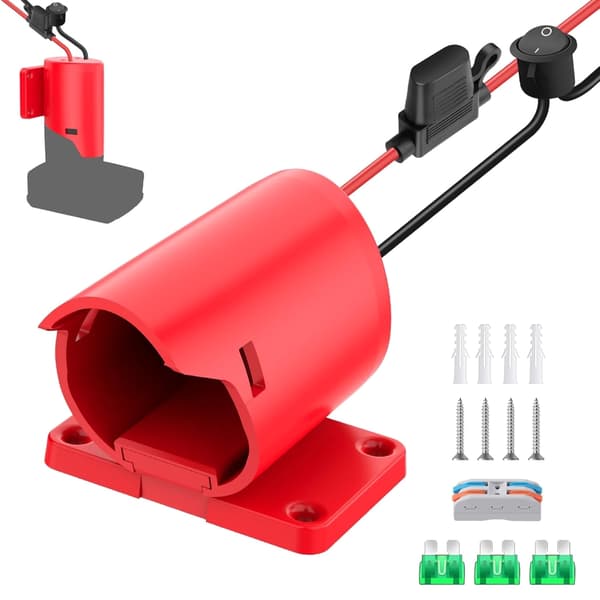 14AWG Hjul Batteriadapter til 12V Dock Strømstik Måler Strøm