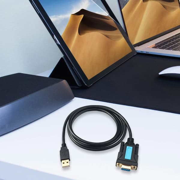 USB - RS232-sovitin PL2303-sirulla, USB - DB9-sarjaliitin (naaras)