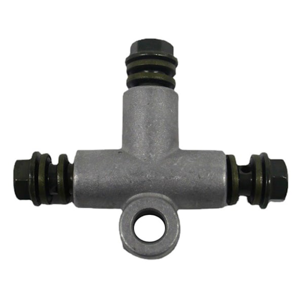 Slangadapter Hydraulisk 3-vägs Bromsslangadapter Rörkoppling T-stycke 10mm Bult ATVs