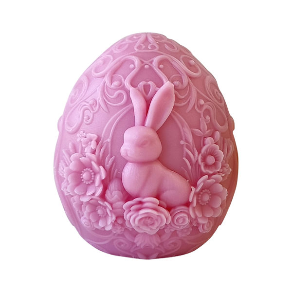 Robust Kanin Egg Silikonform For DIY Påske Duftlys Og Gaver