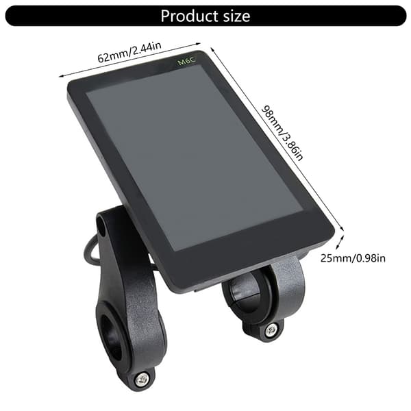 Elektrisk Cykel LCD Display Mätare 24V 36V 48V 52V 60V Kontrollpanel Vattentät