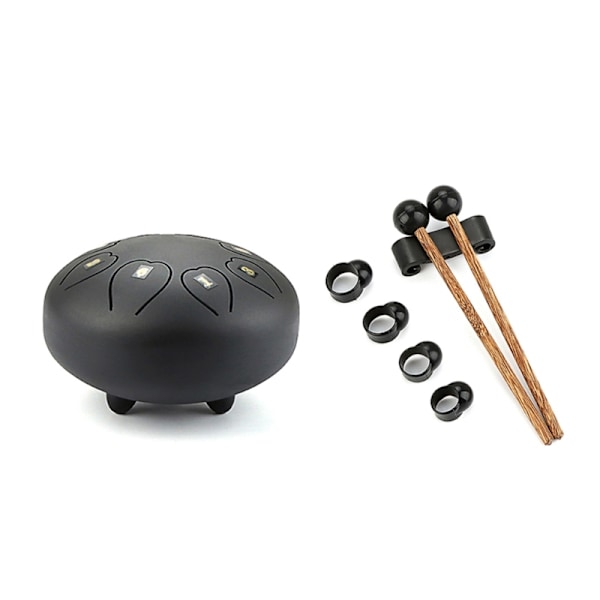 Steel Tongue Drum Set, Slagverksinstrument Handpan Trumma med Väska, Musikbok och Klubbor för Meditation och Underhållning