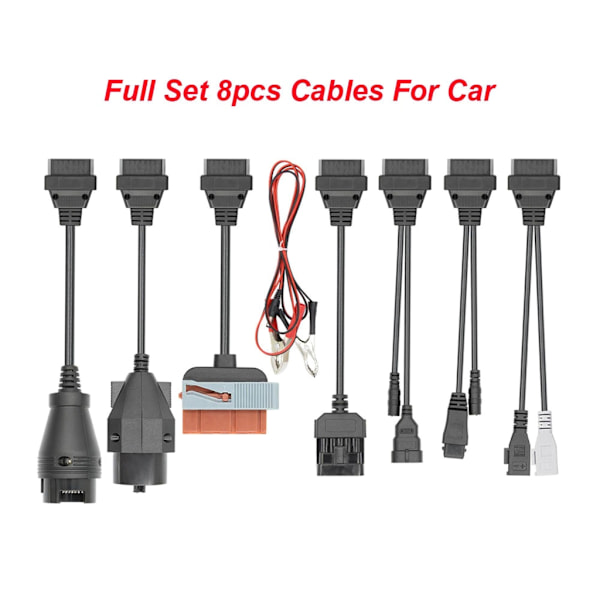 Komplett Set 8 Bilkabel Diagnostikkabel OBD-omvandlare Kabel för TCS CDP