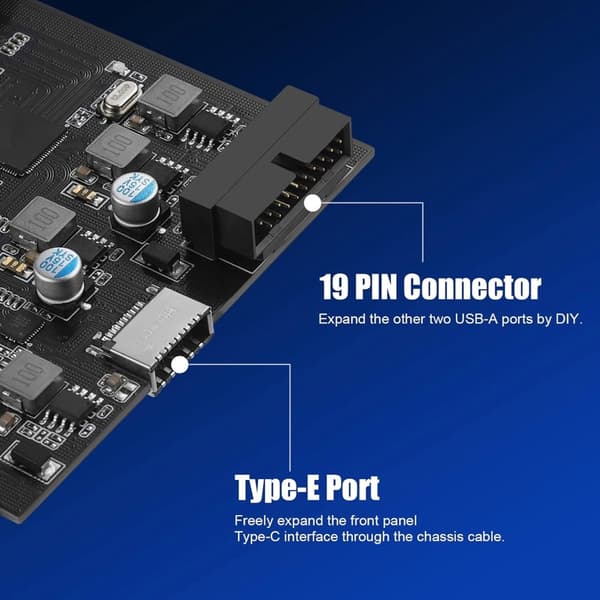 PCIE USB Expansionskort 2x USB C 2x USB A USB PCIE-kort Moderkortskort