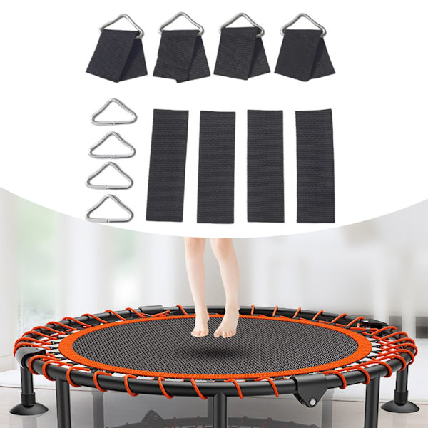 Förpackning med 30 Triangulära Ersättningsringar för Trampolin Galvaniserat Stål