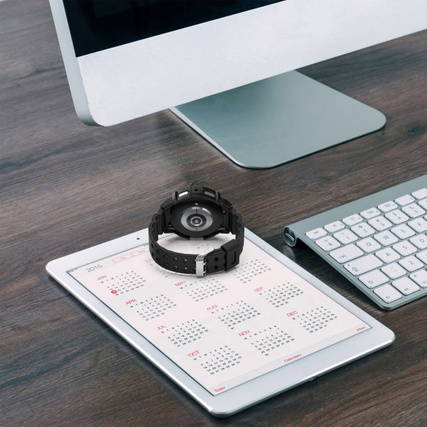 Smartwatch Bumper Cover för Watch 6 40mm med watch Skyddshölje anti-scratch Shell Watch Accessories Black